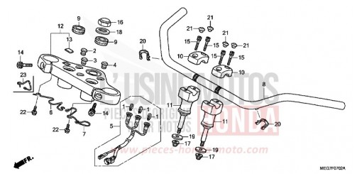 HANDLE PIPE (VT750CS/C/CA) VT750CSC de 2012